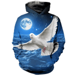 3D All Over Printed Dove T-shirt Hoodie STDL070402