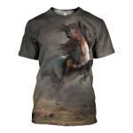 3D All Over Printed Horse T-shirt Hoodie GTK390303