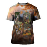 3D All Over Printed Love Deer T-shirt Hoodie