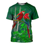 3D All Over Printed Parrot T-shirt Hoodie ST0L190409