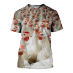 3D All Over Printed Chicken T-shirt Hoodie AHGK240403