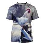 3D All Over Printed Rooster T-shirt Hoodie ADAL120406