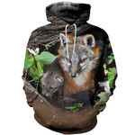 3D All Over Printed Fox T-shirt Hoodie SCTL080509