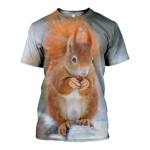 3D All Over Printed Squirrel T-shirt Hoodie ADUL160410