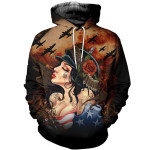 3D All Over Printed Lady T-shirt Hoodie STTL260403
