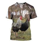 3D All Over Printed Chicken T-shirt Hoodie SCDL040505