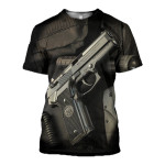 3D All Over Printed Pistol T-shirt Hoodie SCUL030506