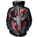 3D All Over Printed Dragon T-shirt Hoodie STTL2604067