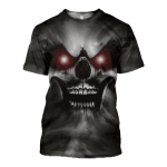 3D All Over Printed Skull T-shirt Hoodie SCAM120404