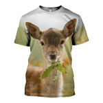 3D All Over Printed Deer T-shirt Hoodie SCUL190411