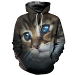 3D All Over Printed Cat T-shirt Hoodie SNTL100402