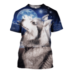 3D All Over Printed Husky T-shirt Hoodie ADAL120412