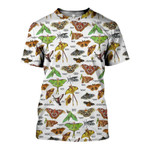 3D All Over Printed Moths of the World Shirts and Shorts