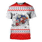 3D All Over Printed Cat Merry Christmas Shirts and Shorts