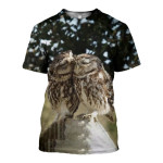 3D All Over Printed Owl T-shirt Hoodie ADUL200401