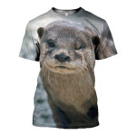 3D All Over Printed Otter T-shirt Hoodie ATAL180401