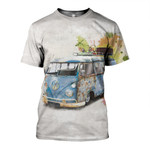 3D All Over Printed VW Camping Cars Shirts and Shorts