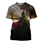 3D All Over Printed Spartan T-shirt Hoodie SAUK050513