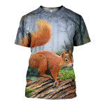 3D All Over Printed Squirrel T-shirt Hoodie ADDL040505