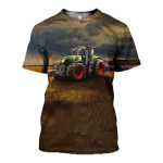 3D All Over Printed Tractor T-shirt Hoodie LT020502
