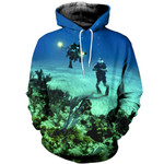 3D All Over Printed Diver T-shirt Hoodie SHTL100503