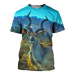 3D All Over Printed Kudu T-shirt Hoodie SNAL090508