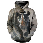 3D All Over Printed Rhino T-shirt Hoodie SCTL290306