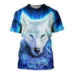 3D All Over Printed Wolf T-shirt Hoodie AHAK090503