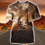 3D All Over Printed Excavator T-shirt Hoodie SNTL190401