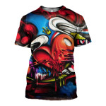 3D All Over Printed Graffiti T-shirt Hoodie ST0L050504