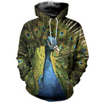 3D All Over Printed Peacock T-shirt Hoodie SCT210409