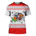 3D All Over Printed Turtle Merry Christmas Shirts and Shorts