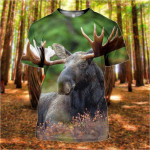 3D All Over Printed Moose T-shirt Hoodie SAUL180403