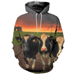 3D All Over Printed Cows T-shirt Hoodie ADAL120407