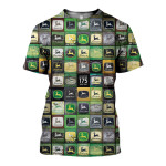 3D All Over Printed JohnDeere Beautiful Logo Shirts And Shorts