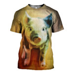 3D All Over Printed Pig T-shirt Hoodie ADGL020501