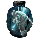 3D All Over Printed Love Wolf T-shirt Hoodie