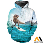 3D All Over Printed T-rex Surf Shirts and Shorts