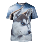 3D All Over Printed Husky T-shirt Hoodie ADAL120411