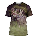3D All Over Printed Deer T-shirt Hoodie ADUL190417