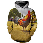 3D All Over Printed Rooster T-shirt Hoodie SATL180401