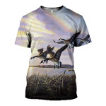 3D All Over Printed Hunting Canada Geese Shirts and Shorts