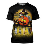 3D All Over Printed Happy Halloween Cat Shirts and Shorts