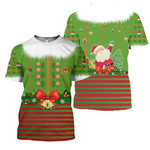3D All Over Printed Christmas Elf Ugly Shirts and Shorts