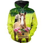 Flower Horse 3D All Over Printed Shirts For Men & Women