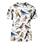3D All Over Printed Birds in Bay Area Shirts And Shorts