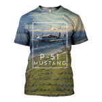 3D All Over Printed P-51 Mustang Shirts And Shorts