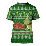 3D All Over Printed Dino-mite Christmas Shirts and Shorts