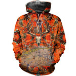 3D All Over Printed Orange Camo Hunting Shirts and Shorts