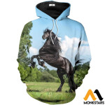 Black Horse 3D All Over Printed Shirts For Men & Women